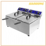 17L + 17L Double tank deep fryer
