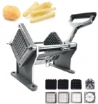 Stainless steel french fry cutter with suction feet